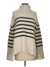 Gap 100% Cotton Stripes Tan Turtleneck Sweater Size XS - photo 1