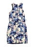 A Wear 100% Polyester Print Blue Cocktail Dress Size 8 - photo 2