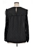 MICHAEL Michael Kors Polka Dots Black Long Sleeve Blouse Size XL - photo 2