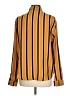Wild Fable 100% Polyester Stripes Orange Long Sleeve Blouse Size L - photo 2