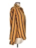 Wild Fable 100% Polyester Stripes Orange Long Sleeve Blouse Size L - photo 4