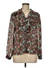 Impressions 100% Polyester Floral Green Long Sleeve Blouse Size 8 - photo 1