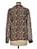 Impressions 100% Polyester Floral Green Long Sleeve Blouse Size 8 - photo 2