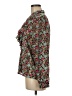Impressions 100% Polyester Floral Green Long Sleeve Blouse Size 8 - photo 5