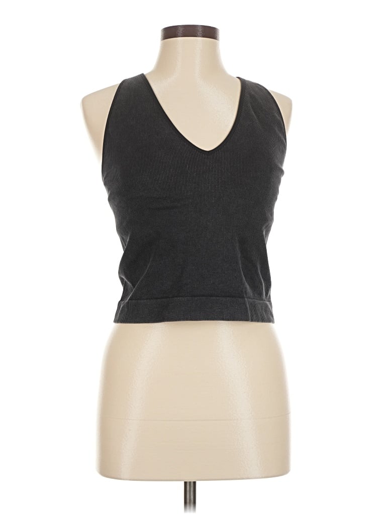 Pre-owned Unbranded Tank Top Black Halter Neckline Tops