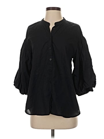 Zara TRF 3/4 Sleeve Button-Down Shirt (view 1)