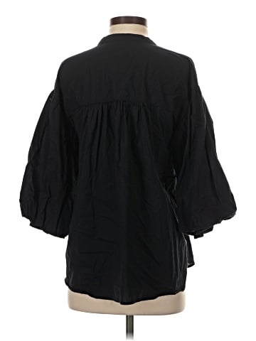 Zara TRF 3/4 Sleeve Button-Down Shirt (view 2)