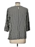 Assorted Brands 100% Rayon Checkered-gingham Black 3/4 Sleeve Blouse Size L (estimated) - photo 2