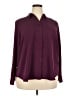 Lands' End 100% Polyester Solid Burgundy 3/4 Sleeve Blouse Size 20 - photo 1