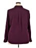 Lands' End 100% Polyester Solid Burgundy 3/4 Sleeve Blouse Size 20 - photo 2