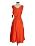DKNY 100% Polyester Orange Cocktail Dress Size 4 - photo 2
