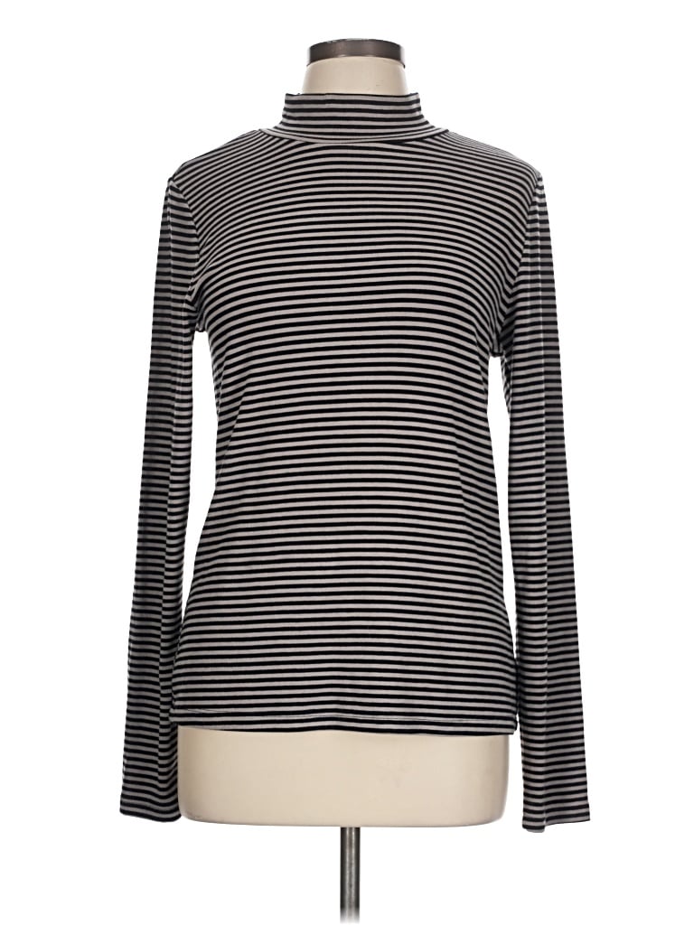 Pre-owned Evereve Turtleneck Sweater In Black