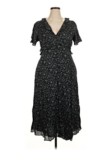 Madewell Ruffled Tiered Midi Dress in Dotted Vines (view 1)