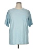 Assorted Brands Solid Blue Short Sleeve T-Shirt Size XL - photo 1