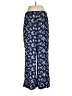 Lands' End 100% Polyester Floral Blue Casual Pants Size M (petite) - photo 2