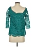 Madison Marcus 100% Nylon Teal 3/4 Sleeve Blouse Size S - photo 2