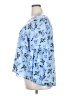 Lane Bryant 100% Polyester Blue 3/4 Sleeve Blouse Size 18 (petite) - photo 5