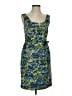 Yoana Baraschi 100% Polyester Tropical Blue Cocktail Dress Size 4 - photo 1