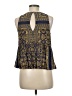 Fun2Fun 100% Rayon Blue Gold Sleeveless Blouse Size M - photo 2