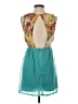 Unbranded 100% Polyester Graphic Teal Cocktail Dress Size S - photo 2