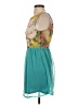 Unbranded 100% Polyester Graphic Teal Cocktail Dress Size S - photo 5