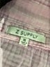 Z Supply Checkered-gingham Pink Long Sleeve Button-Down Shirt Size XL - photo 7