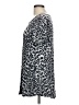 Larace Animal Print Silver Short Sleeve Blouse Size L - photo 5