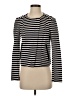 Ann Taylor LOFT 100% Cotton Stripes Black Jacket Size 4 - photo 1
