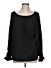 The ZigZag Stripe Black Long Sleeve Blouse Size L - photo 1