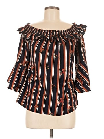 Miss Me 3/4 Sleeve Blouse (view 1)