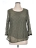 Chico's Green 3/4 Sleeve Blouse Size XL (3) - photo 1
