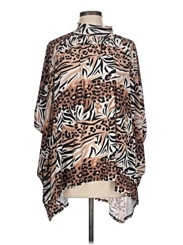 The ZigZag Stripe 3/4 Sleeve Blouse (view 1)