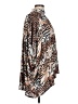 The ZigZag Stripe Animal Print Brown 3/4 Sleeve Blouse Size L - photo 4