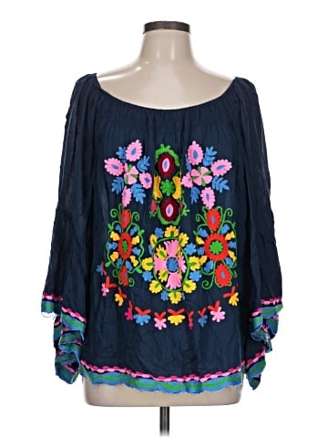 RUBY YAYA 3/4 Sleeve Blouse (view 1)