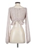 Princess Polly 100% Polyester Silver Long Sleeve Blouse Size 4 - photo 2