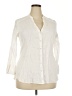 Zara Basic Ivory 3/4 Sleeve Button-Down Shirt Size XXL - photo 1