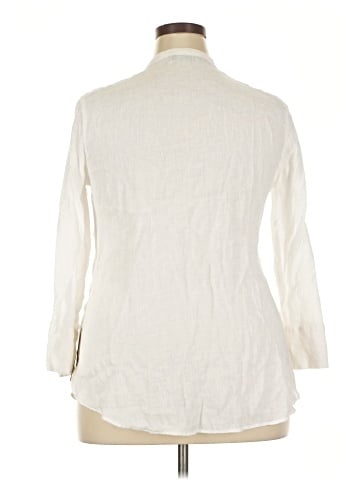 Zara Basic 3/4 Sleeve Button-Down Shirt (view 2)