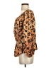 Mara Hoffman 100% Tencel Animal Print Brown 3/4 Sleeve Blouse Size 4 - photo 5