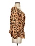 Mara Hoffman 100% Tencel Animal Print Brown 3/4 Sleeve Blouse Size 4 - photo 4