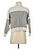 MNG Stripes Ivory Turtleneck Sweater Size S - photo 2