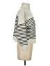 MNG Stripes Ivory Turtleneck Sweater Size S - photo 4