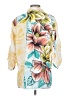 John Mark Floral Yellow White 3/4 Sleeve Button-Down Shirt Size S - photo 2