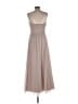 Wtoo 100% Polyester Gray Tan Cocktail Dress Size 12 XL - photo 2