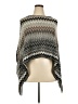 White Mark Chevron-herringbone Gray Poncho Size 2X (estimated) - photo 1
