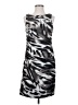 Ann Taylor 100% Polyester Graphic Gray Cocktail Dress Size 4 - photo 1
