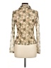 Shein Camo Tan Long Sleeve Blouse Size 8 - 10 - photo 2