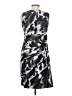 Ann Taylor 100% Polyester Graphic Gray Cocktail Dress Size 4 - photo 2