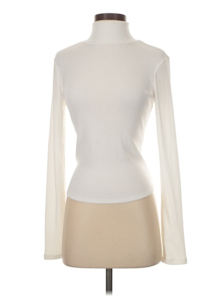 Pre-owned And Now This Long Sleeve Top Ivory Turtleneck Tops