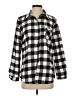 Steve Madden Checkered-gingham Black Long Sleeve Button-Down Shirt Size S - photo 1
