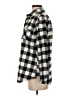 Steve Madden Checkered-gingham Black Long Sleeve Button-Down Shirt Size S - photo 5